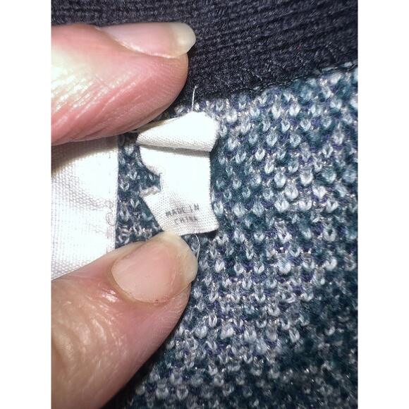 HWR Anthropologie Cardigan Women’s Size S Navy Blue Emma Embroidered Open Front - Picture 8 of 16